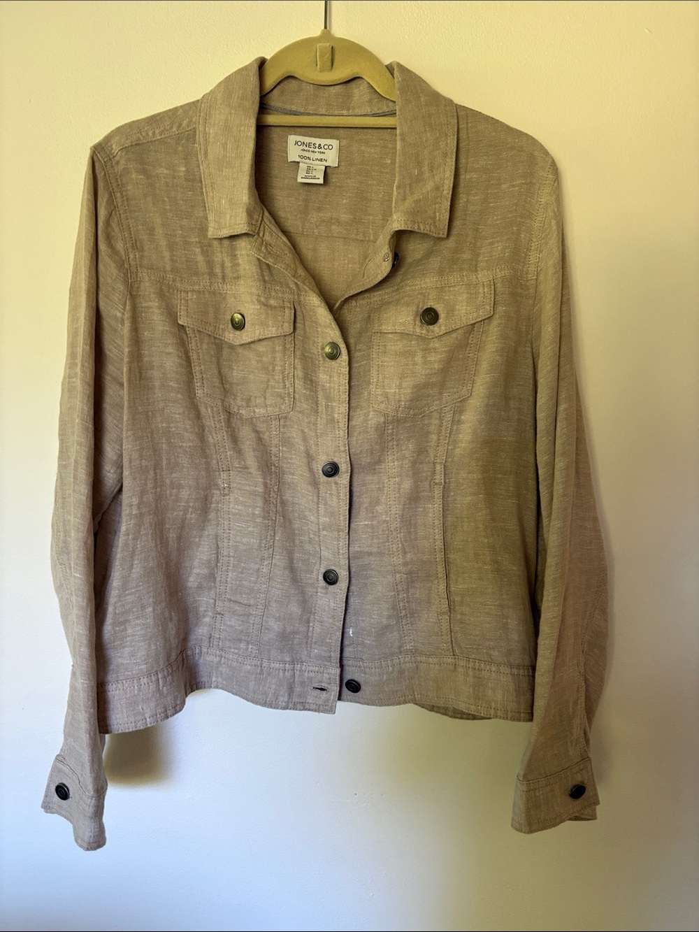 Jones New York Light Beige Linen Jacket